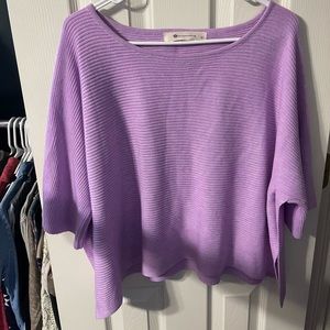 The Impeccable Pig Purple Boxy Sweater